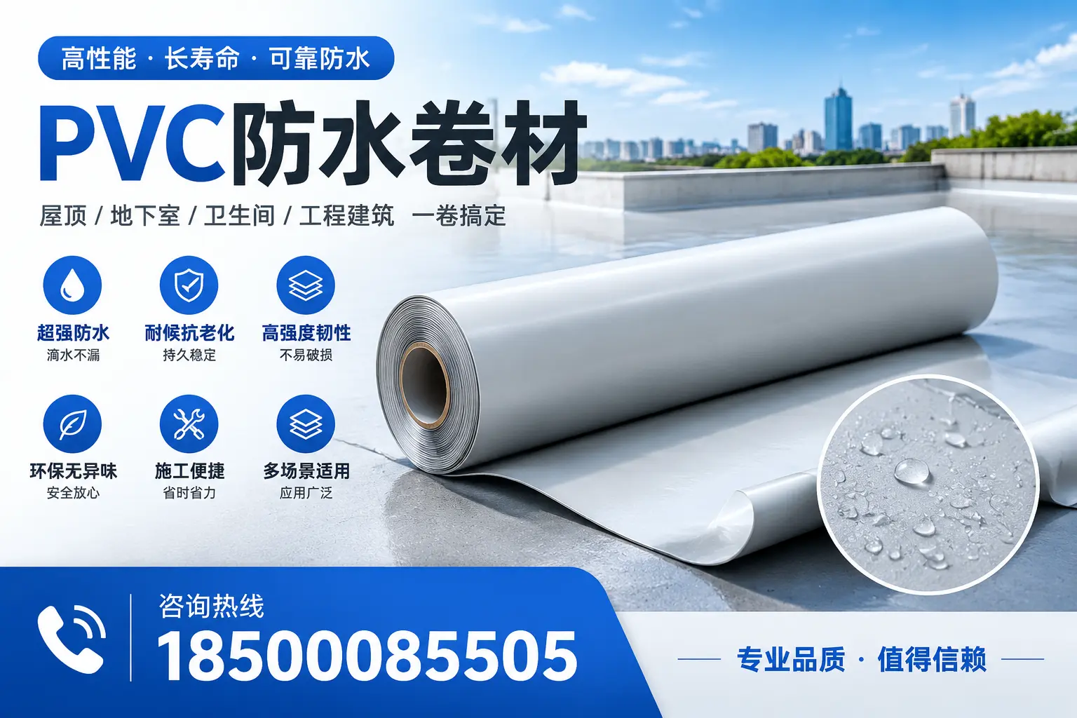 PVC防水卷材的防水效果评测，适合大同的科学依据